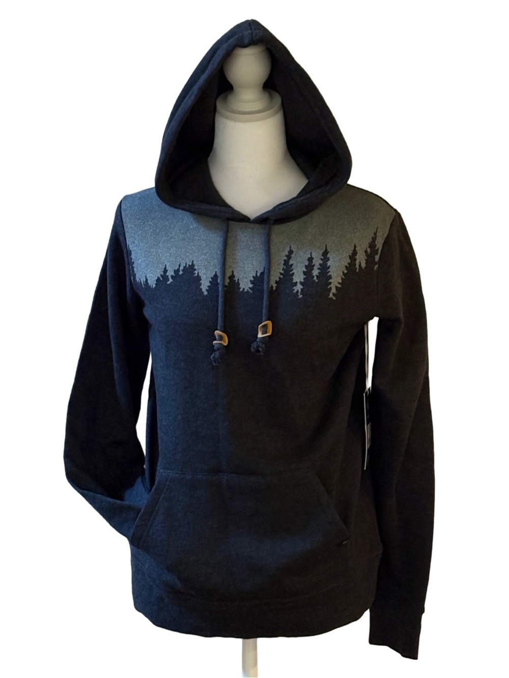 🌲 NWT Tentree Juniper Hoodie Small Phantom Forest Graphic Sustainable